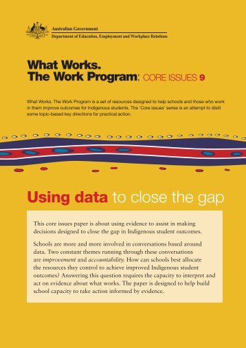 core issue 9. Using data to close the gap - What Works