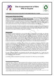 Ãtat d'avancement de la filiÃ¨re VHU en Guyane - ADEME Guyane