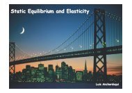 Static Equilibrium and Elasticity - Center for Gravitation and ...