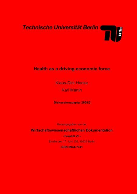 Technische Universitaƒa T Berlin Wirtschaft Und Management Tu