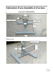 Fabrication d'une chandelle et d'un bers - Pneuboat.com