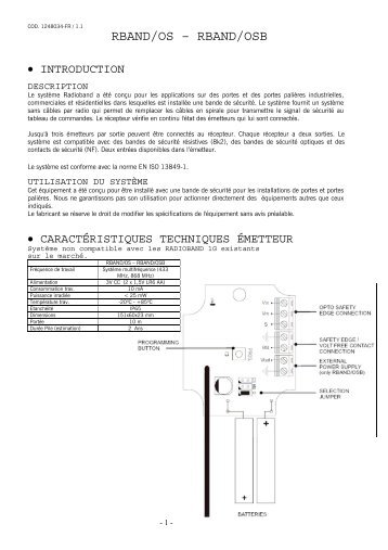 RBAND/OS â RBAND/OSB - JCM Technologies SA