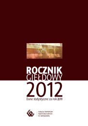 ROCZNIK GIEÅDOWY 2012 - GPW