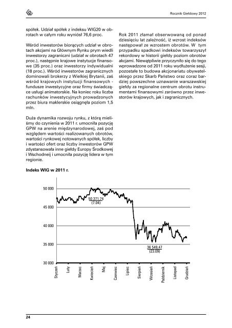 ROCZNIK GIEÅDOWY 2012 - GPW