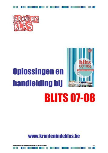 BLITS 07-08 - Kranten in de Klas