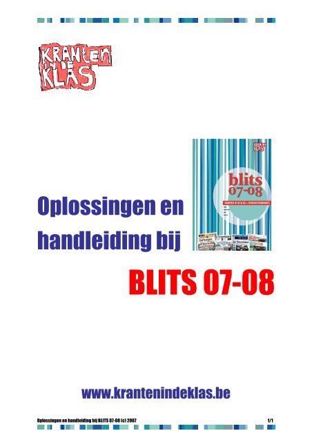 BLITS 07-08 - Kranten in de Klas