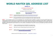 WORLD NAVTEX QSL ADDRESS LIST - BCL - SWL