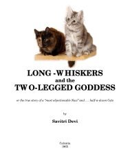 Long-Whiskers and the Two-Legged Goddess - SAVITRI DEVI Archive