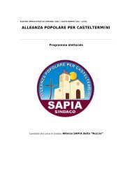 leggi il programma elettorale - Comune di Casteltermini