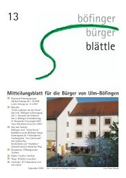 Mitteilungsblatt für die Bürger von Ulm-Böfingen - RPG - Ulm