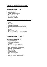 Pharmacology Study Guide: Pharmacology Unit 1 ... - HETI