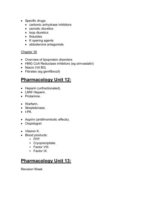 Pharmacology Study Guide: Pharmacology Unit 1 ... - HETI