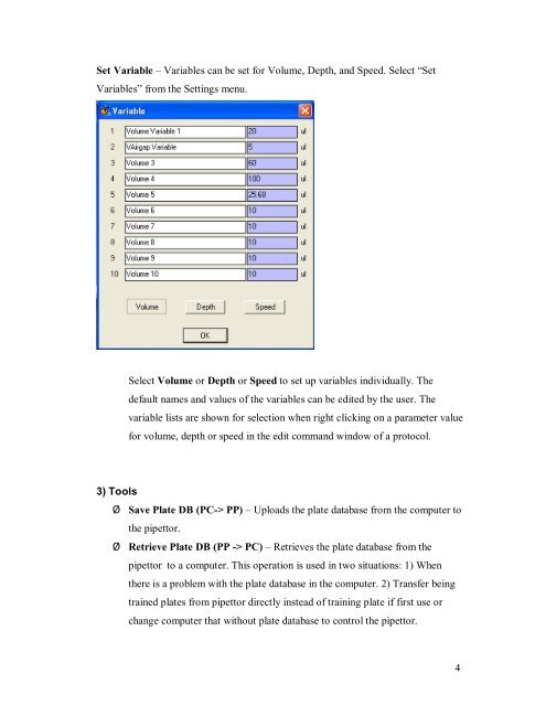 XPP-721 Personal Pipettor GUI Software Operation Manual - FluidX