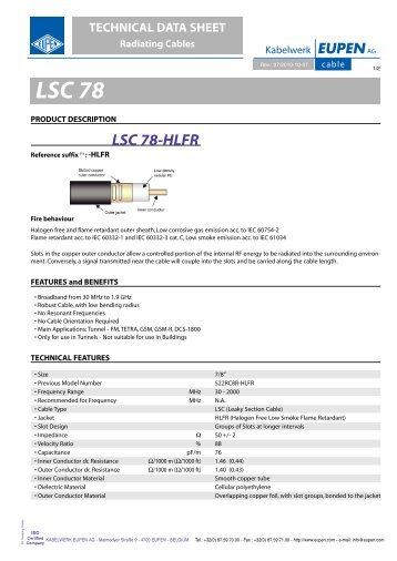 LSC 78 - Kabelwerk Eupen AG