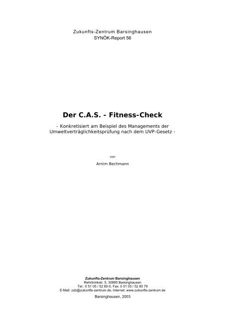 Der C.A.S. - Fitness-Check - Internet-Bibliothek - Zukunfts-Zentrum