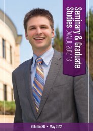 2012-13 Graduate Catalog - Bob Jones University