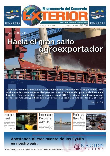 Edición N° 624 - El semanario del Comercio Exterior