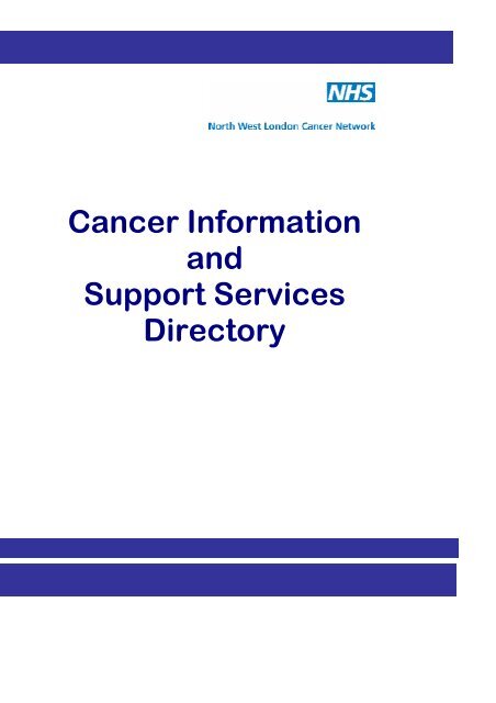 Cancer Information and Support Services Directory - Nwlcn.nhs.uk