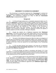 Amendment to Cooperative Agreement - University Library ...