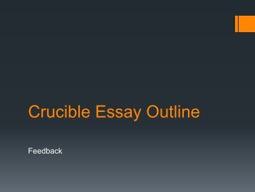 crucible essay outline crucible essay outline