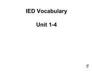 IED Unit 1-4 Vocabulary (PDF) - Stratford High School
