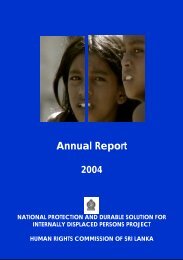 2004 Annual Report, NPDS Project.pdf - IDP SriLanka