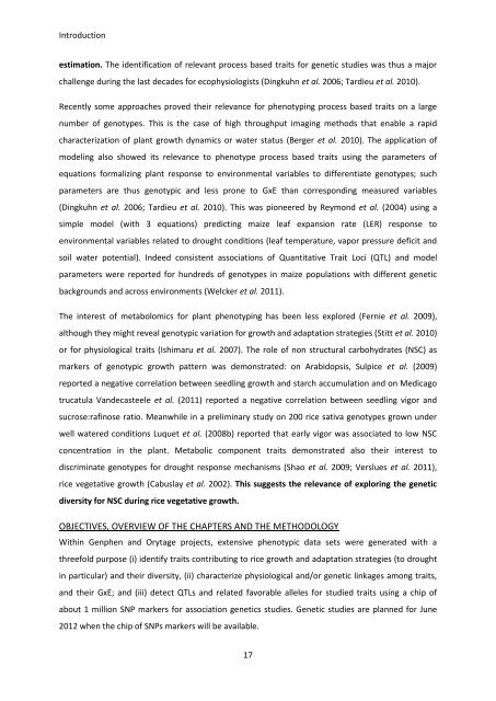 Rice (Oryza sativa. L) genetic diversity for early vigor and drought ...