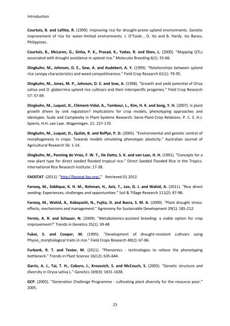 Rice (Oryza sativa. L) genetic diversity for early vigor and drought ...