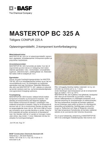 Mastertop BC 325 A.qxp - BASF Construction Chemicals