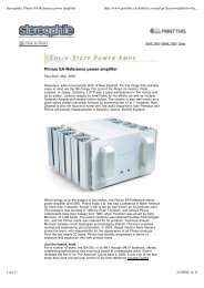 Stereophile: Plinius SA-Reference power amplifier - Jason Diffusion