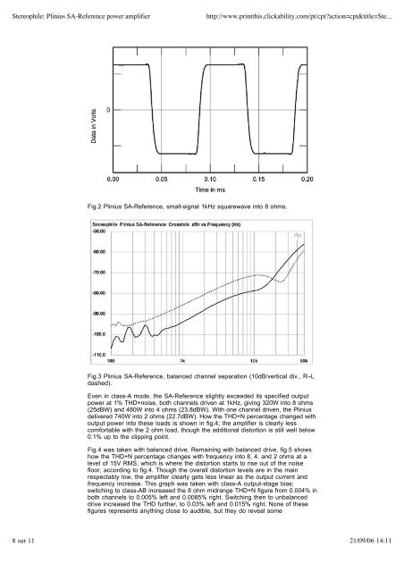 Stereophile: Plinius SA-Reference power amplifier - Jason Diffusion