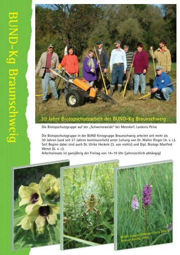 Beispiele von Biotopschutzeinsätzen 2006 - BUND Kreisgruppe ...