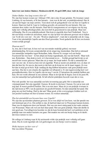 Oral history - Historische Vereniging Capelle aan den IJssel