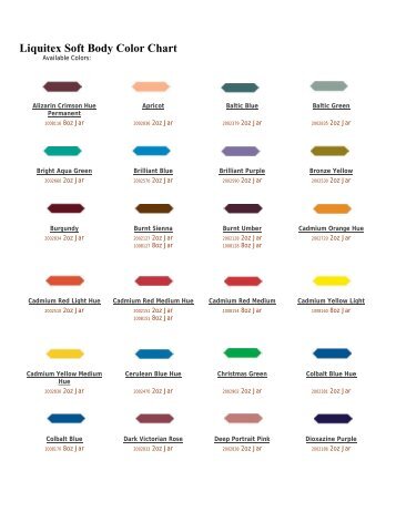 Liquitex Soft Body Color Chart