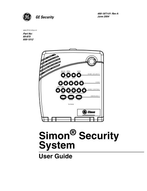 Simon Security System - Interlogix