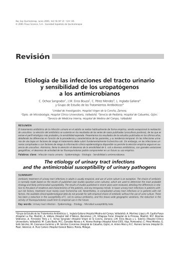 EtiologÃ­a de las infecciones del tracto urinario y ... - Seq.es