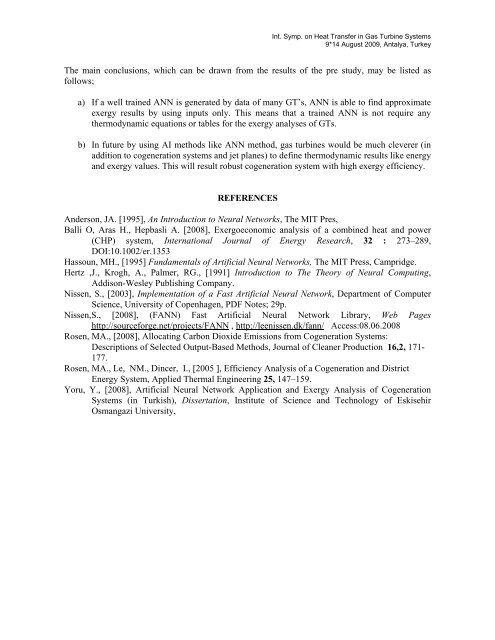 (ANN) Method to Exergetic Analyses of Gas Turbines - ICHMT