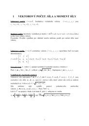 1 Statika-Operace s vektory. Síla a moment síly-cvičení