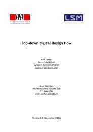 Top-down digital design flow - Microelectronic Systems Laboratory