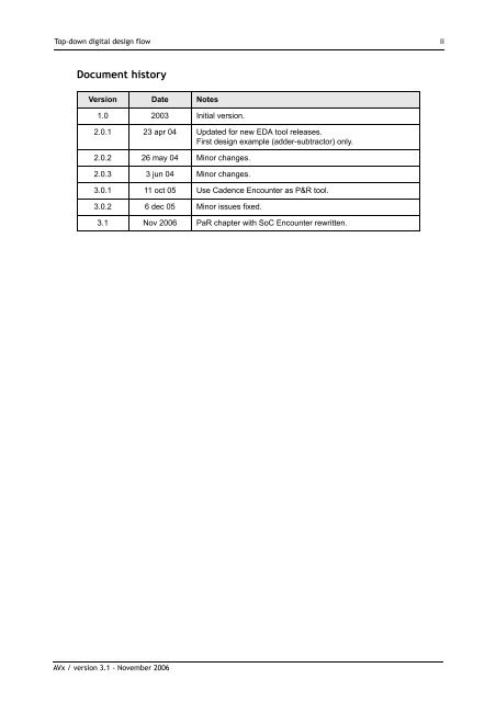 Top-down digital design flow - Microelectronic Systems Laboratory