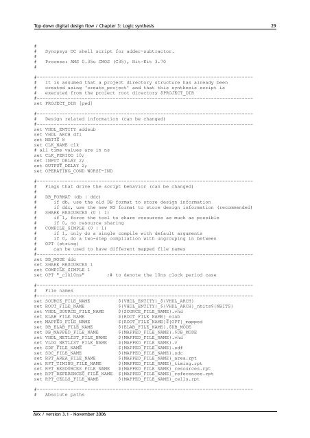 Top-down digital design flow - Microelectronic Systems Laboratory