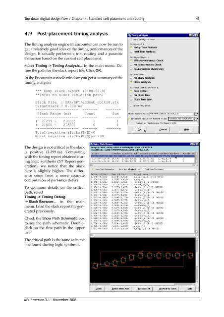 Top-down digital design flow - Microelectronic Systems Laboratory