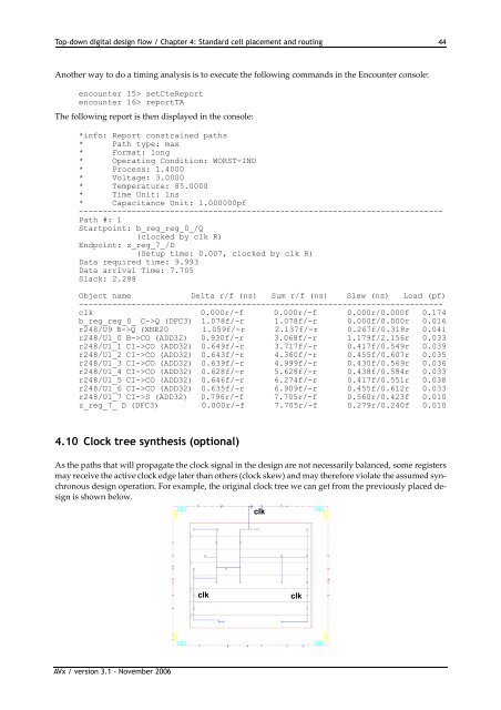 Top-down digital design flow - Microelectronic Systems Laboratory