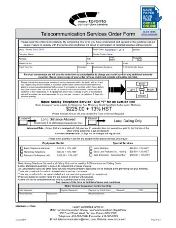Telecommunication Services Order Form