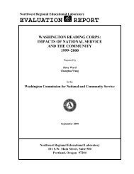 Washington Reading Corps: Impacts of National Service and the ...
