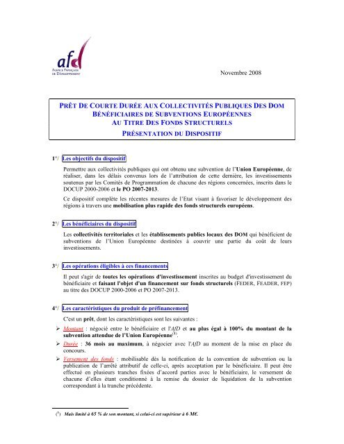 Fiche produit PSE - Agence Française de Développement