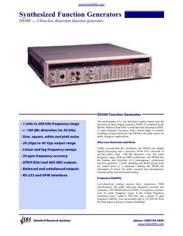 Low Distortion Function Generator