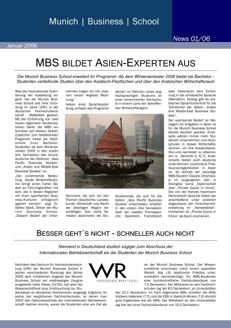 News 01/06 - Munich Business School