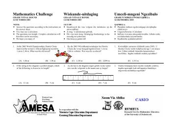 Mathematics Challenge Wiskunde-uitdaging Umceli ... - AMESA