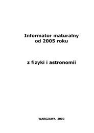 Informator maturalny od 2005 roku z fizyki i astronomii